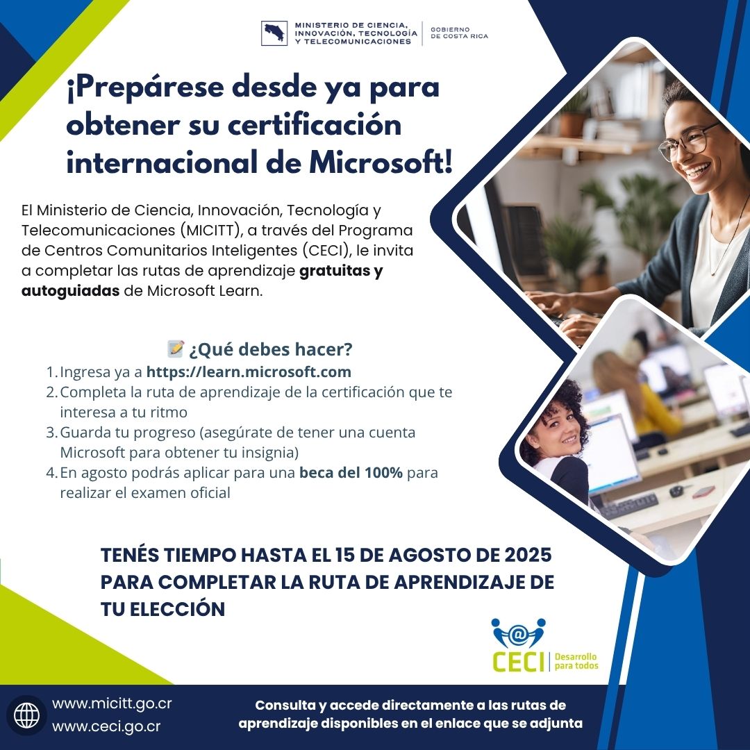 Divulgación de programa de certificación internacional Microsoft-MICITT